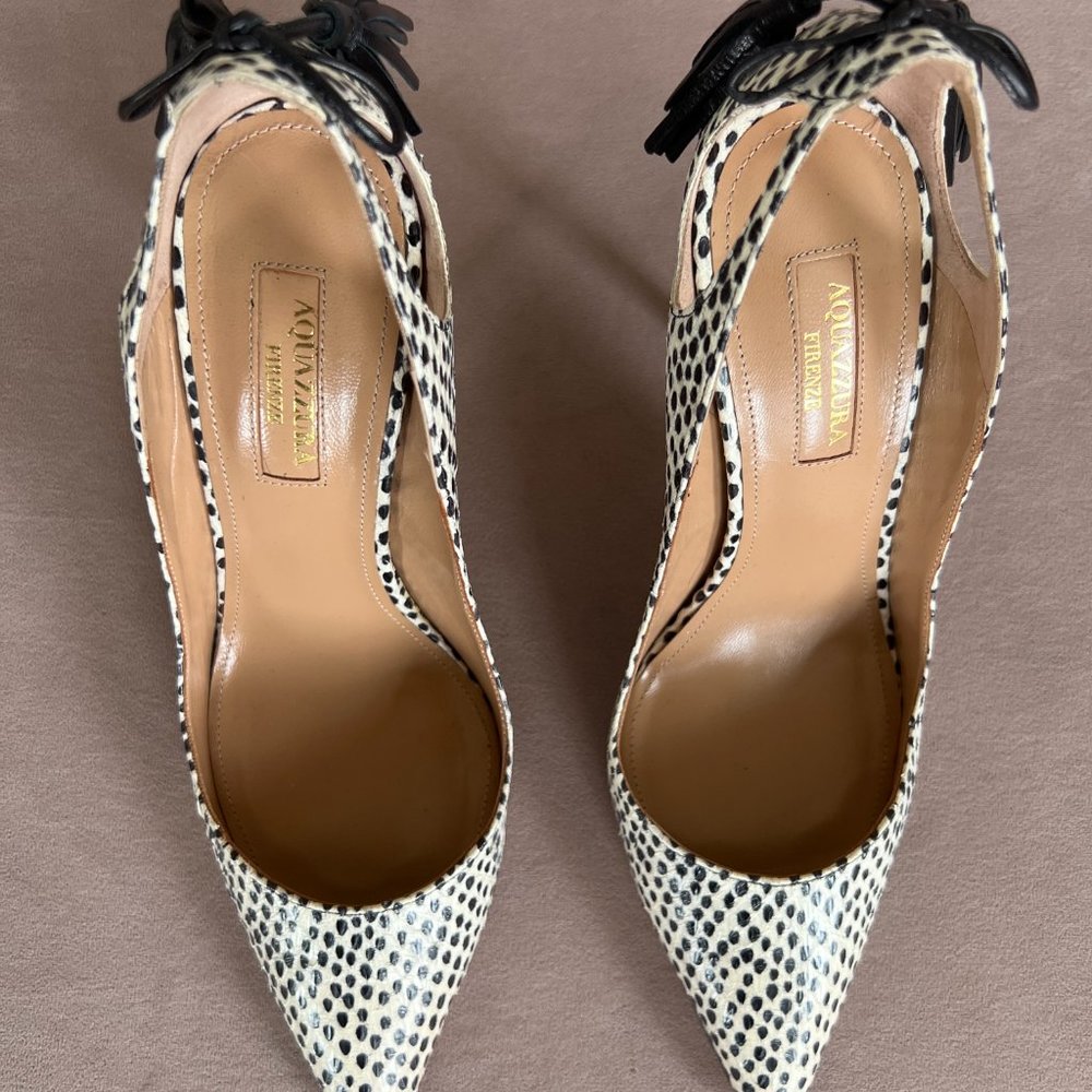 AQUAZZURA Snakeskin Animal Print Pumps - Picture 4 of 6